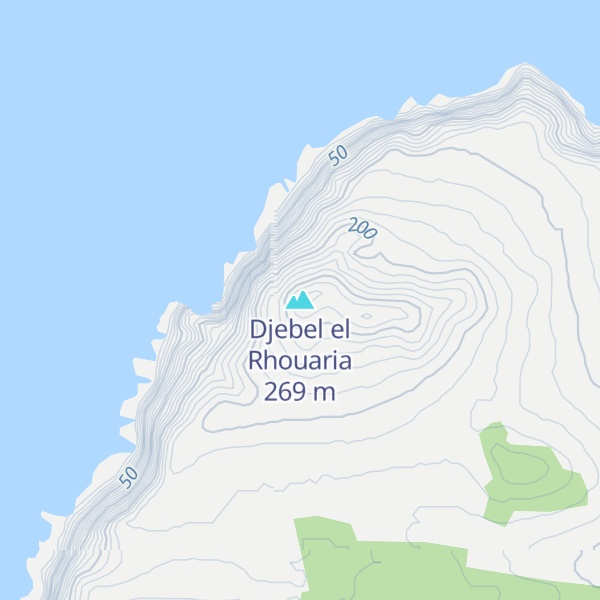 Map of Djebel el Rhouaria