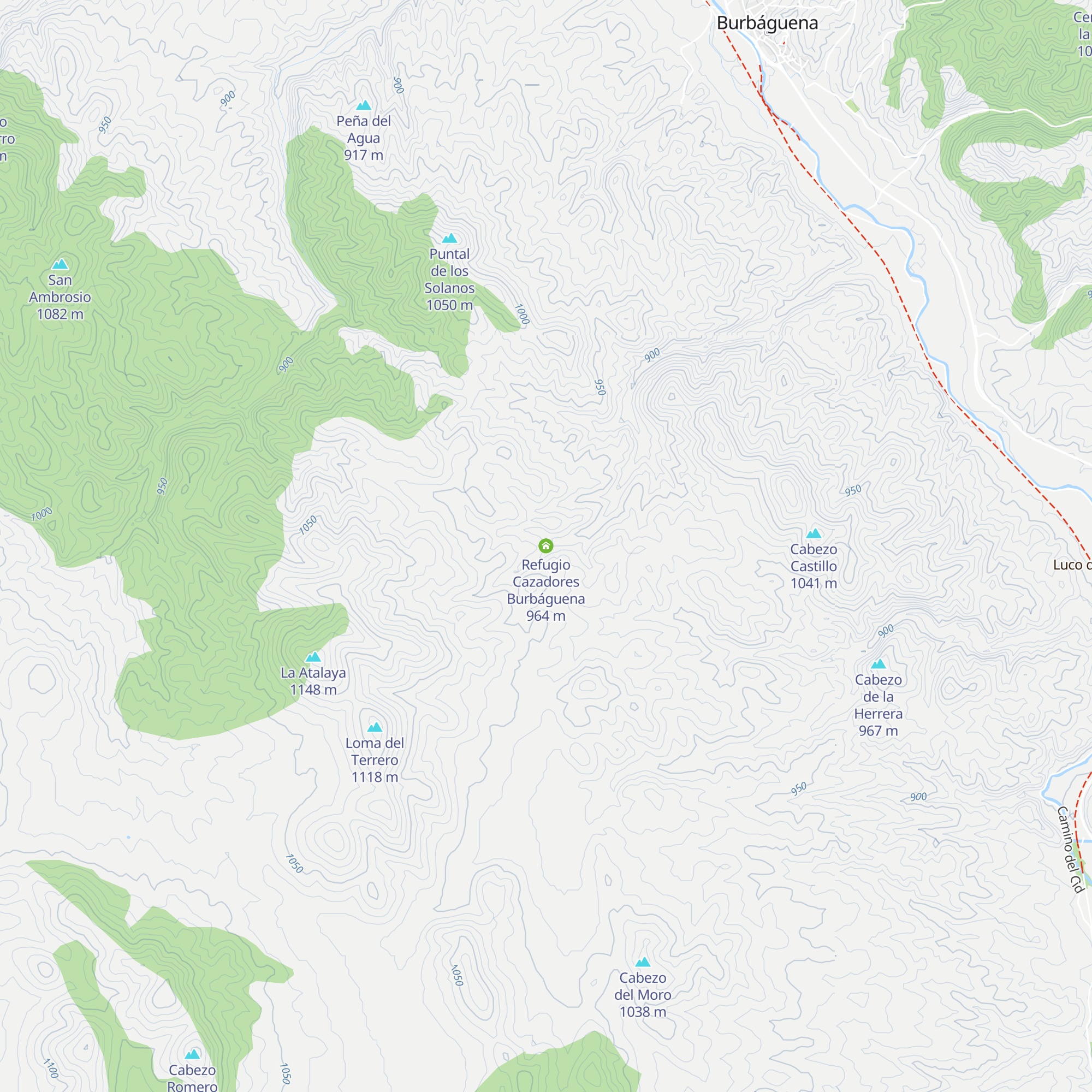 Refugio Cazadores Burbáguena map