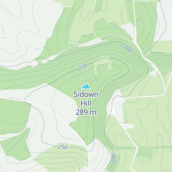 Map of Sidown Hill