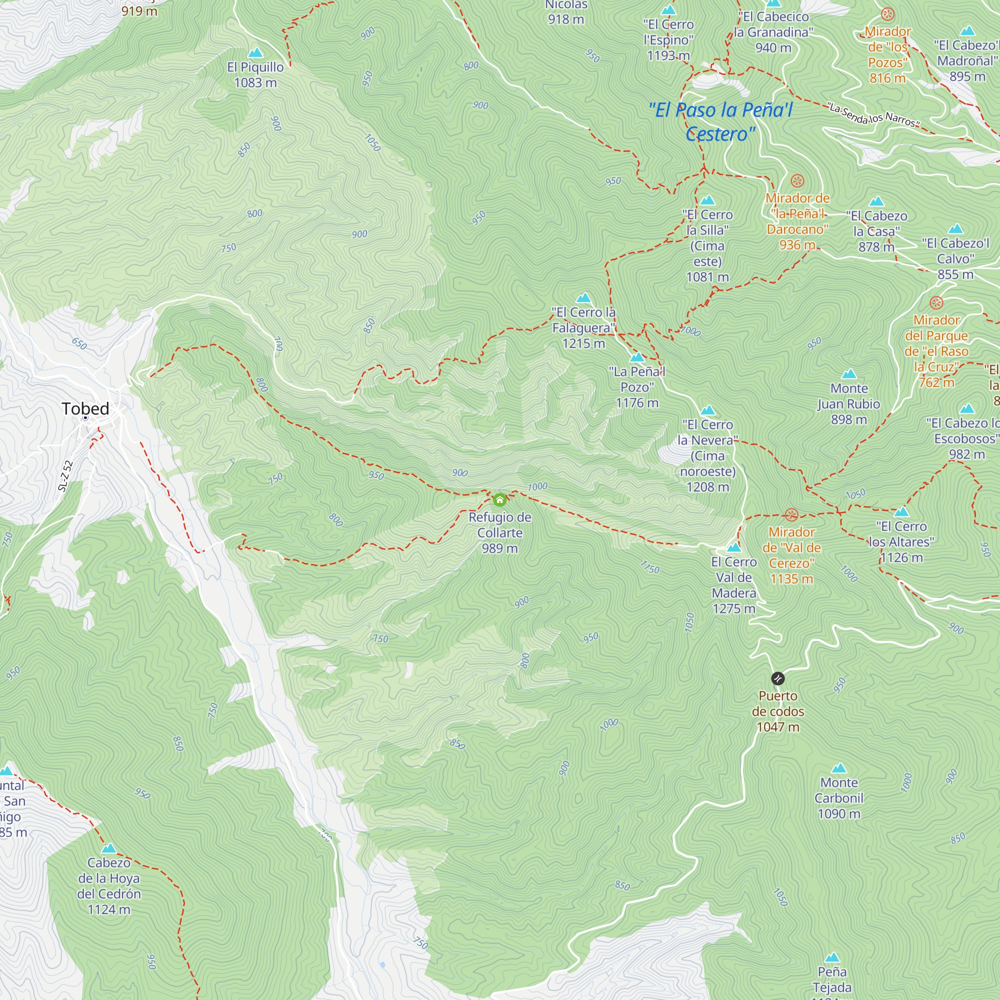 Refugio de Collarte map