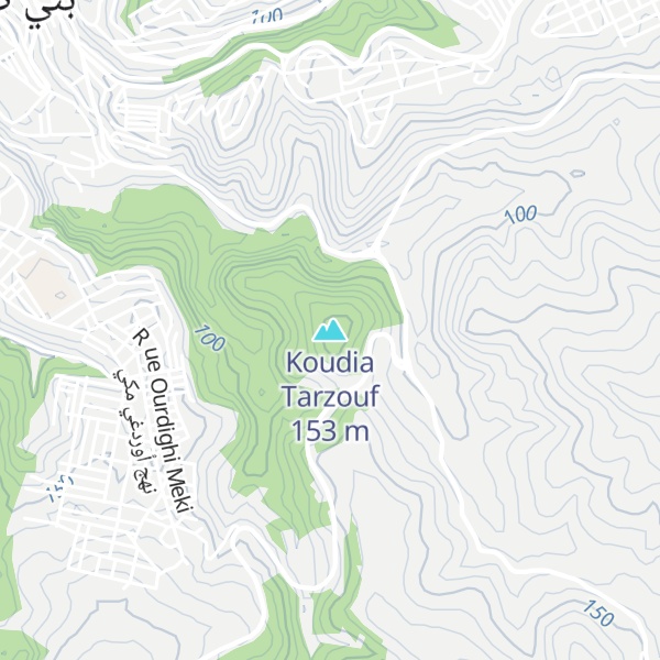 Map of Koudia Tarzouf