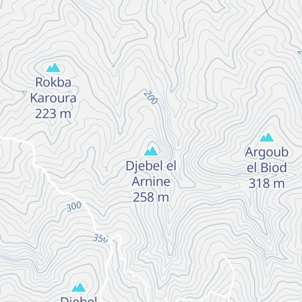 Map of Djebel el Arnine