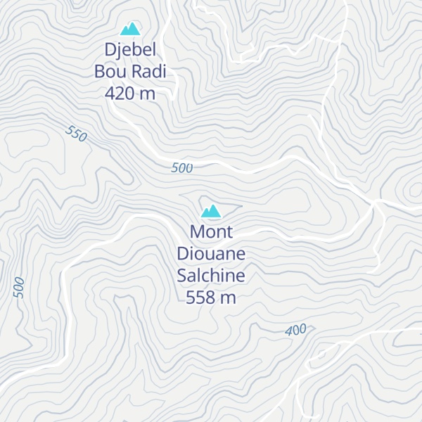 Map of Mont Diouane Salchine