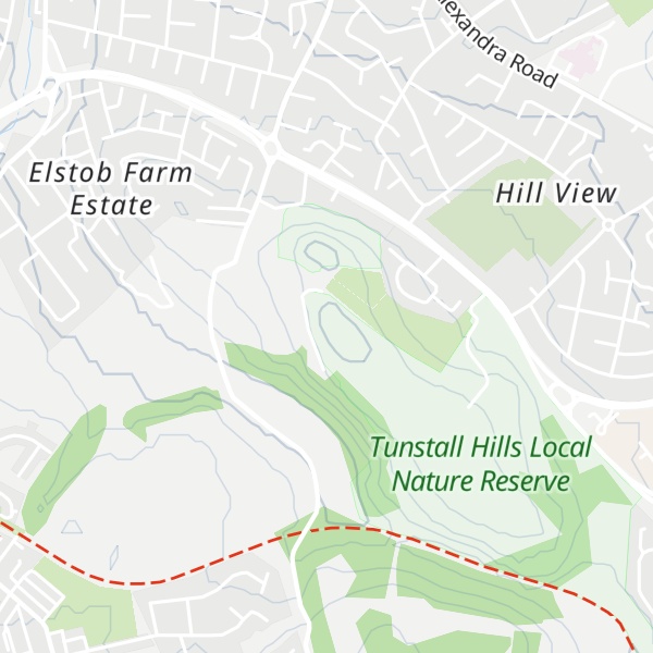 Map of Tunstall Hills