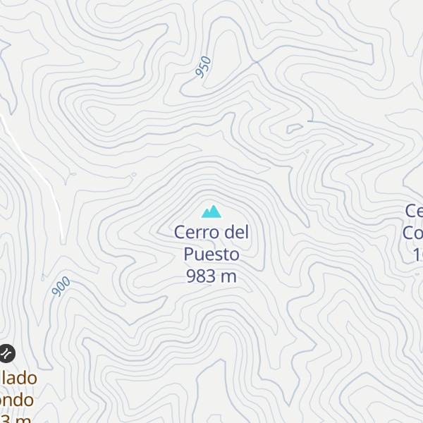 Map of Cerro del Puesto