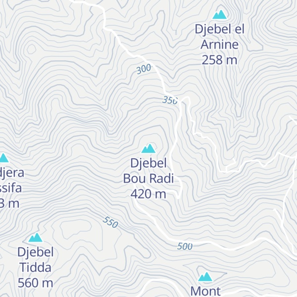 Map of Djebel Bou Radi