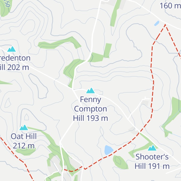 Map of Fenny Compton Hill