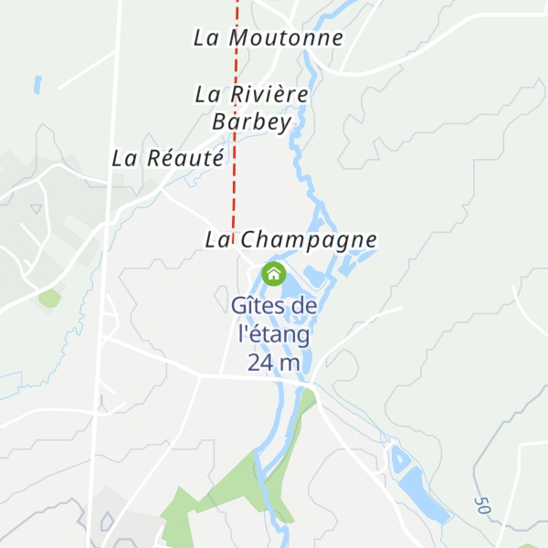 Map of Gîtes de l'étang