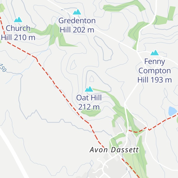 Map of Oat Hill