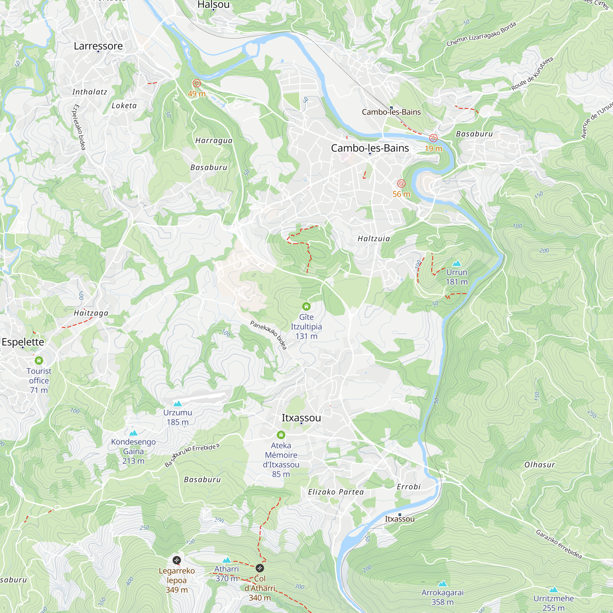 Gîte Itzultipia map