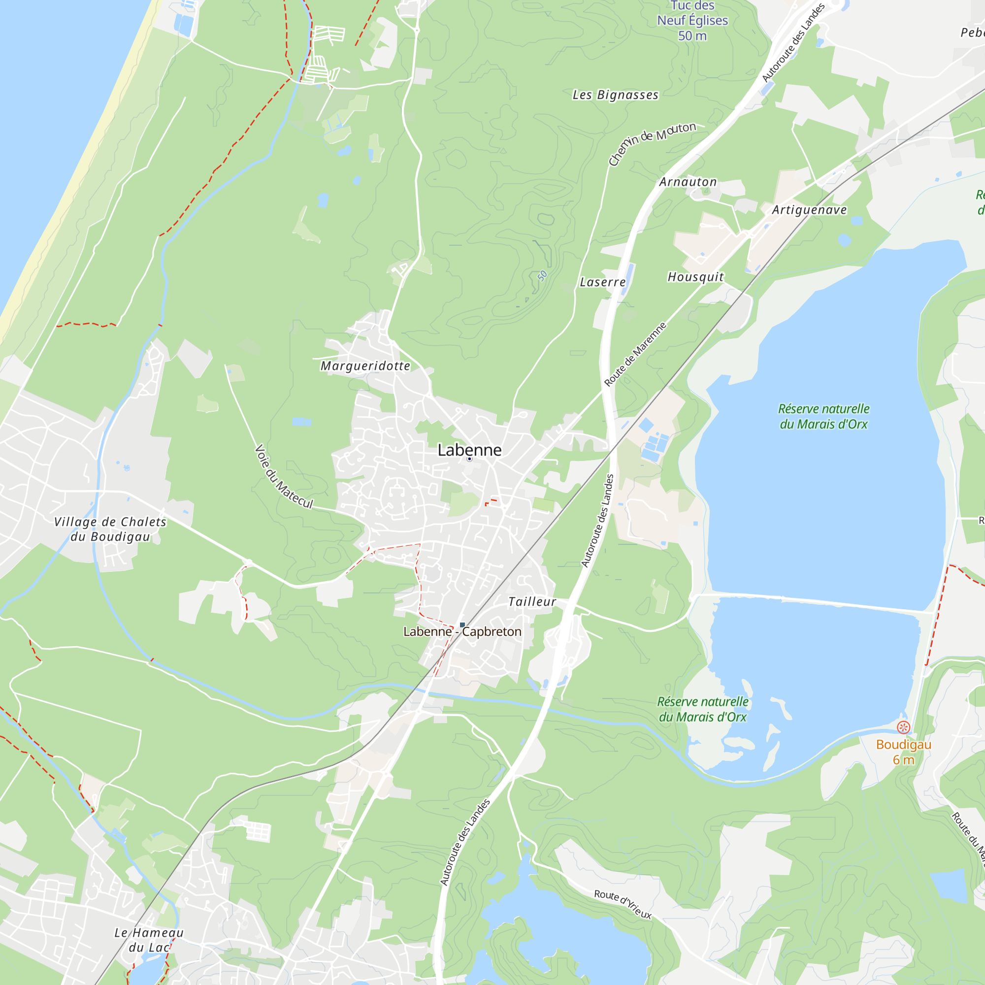 Bureau d'Information touristique de Labenne - Landes Atlantique Sud map