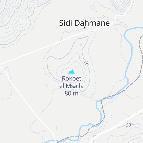 Map of Rokbet el Msalla