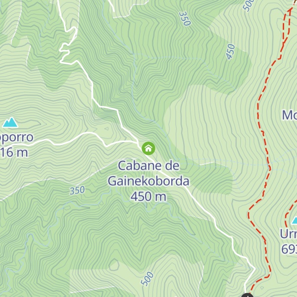 Map of Cabane de Gainekoborda