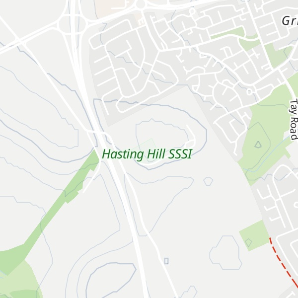 Map of Hasting Hill