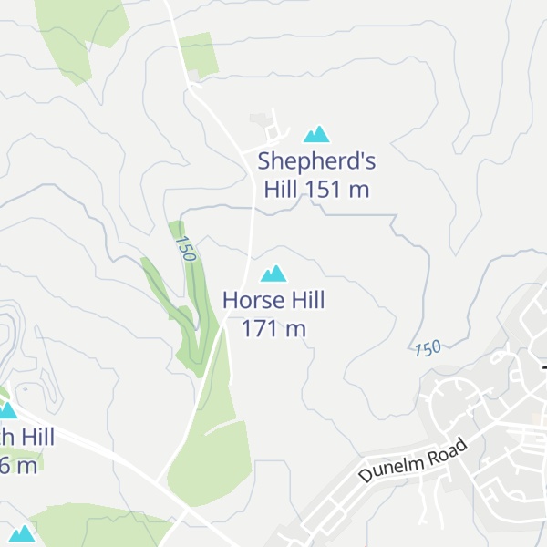 Map of Horse Hill