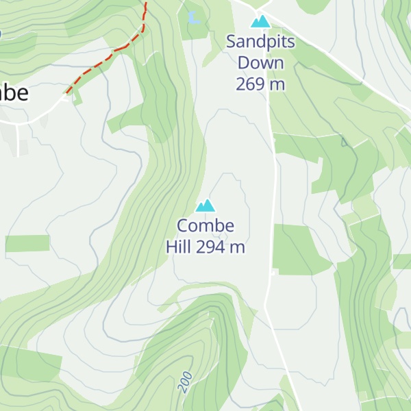 Map of Combe Hill