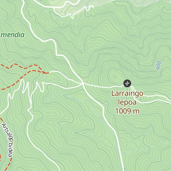 Map of Refugio libre de Urkiaga