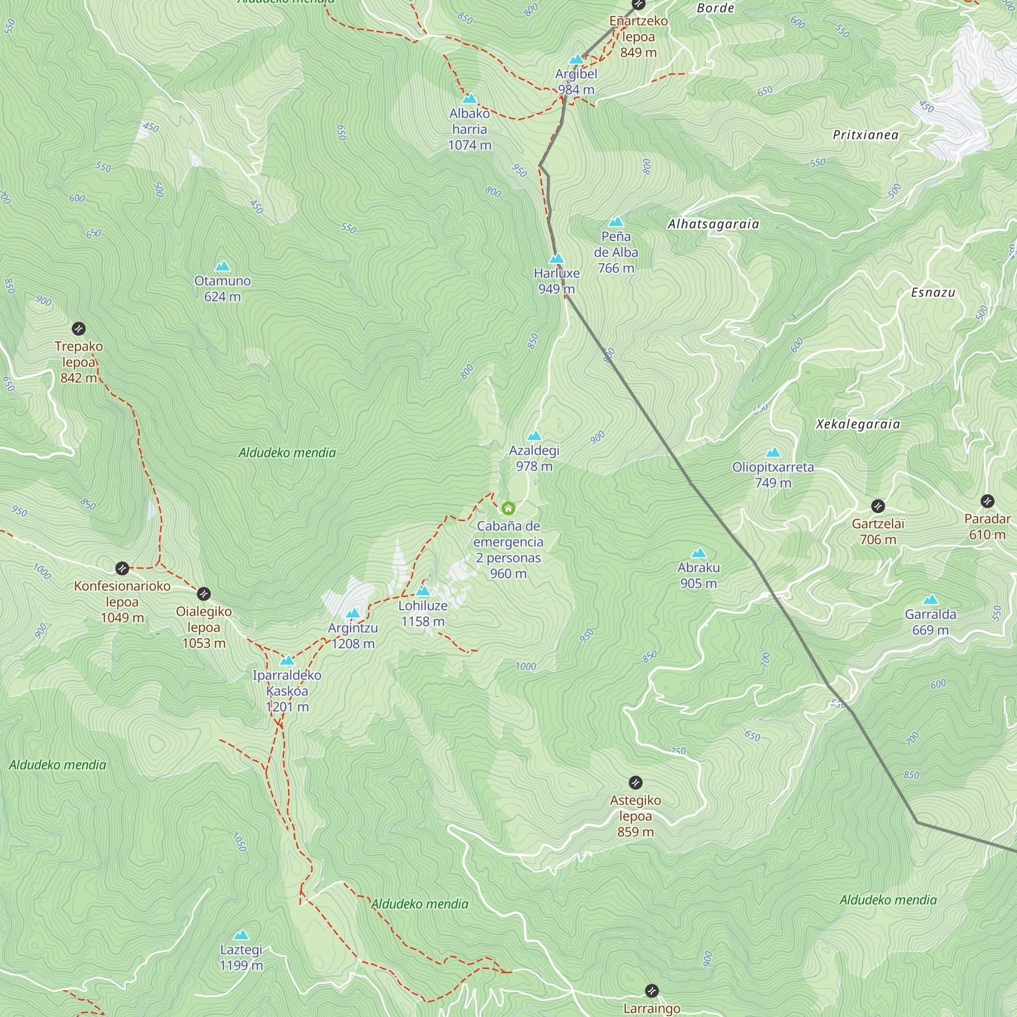 Cabaña de emergencia 2 personas map