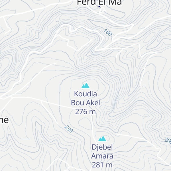 Map of Koudia Bou Akel