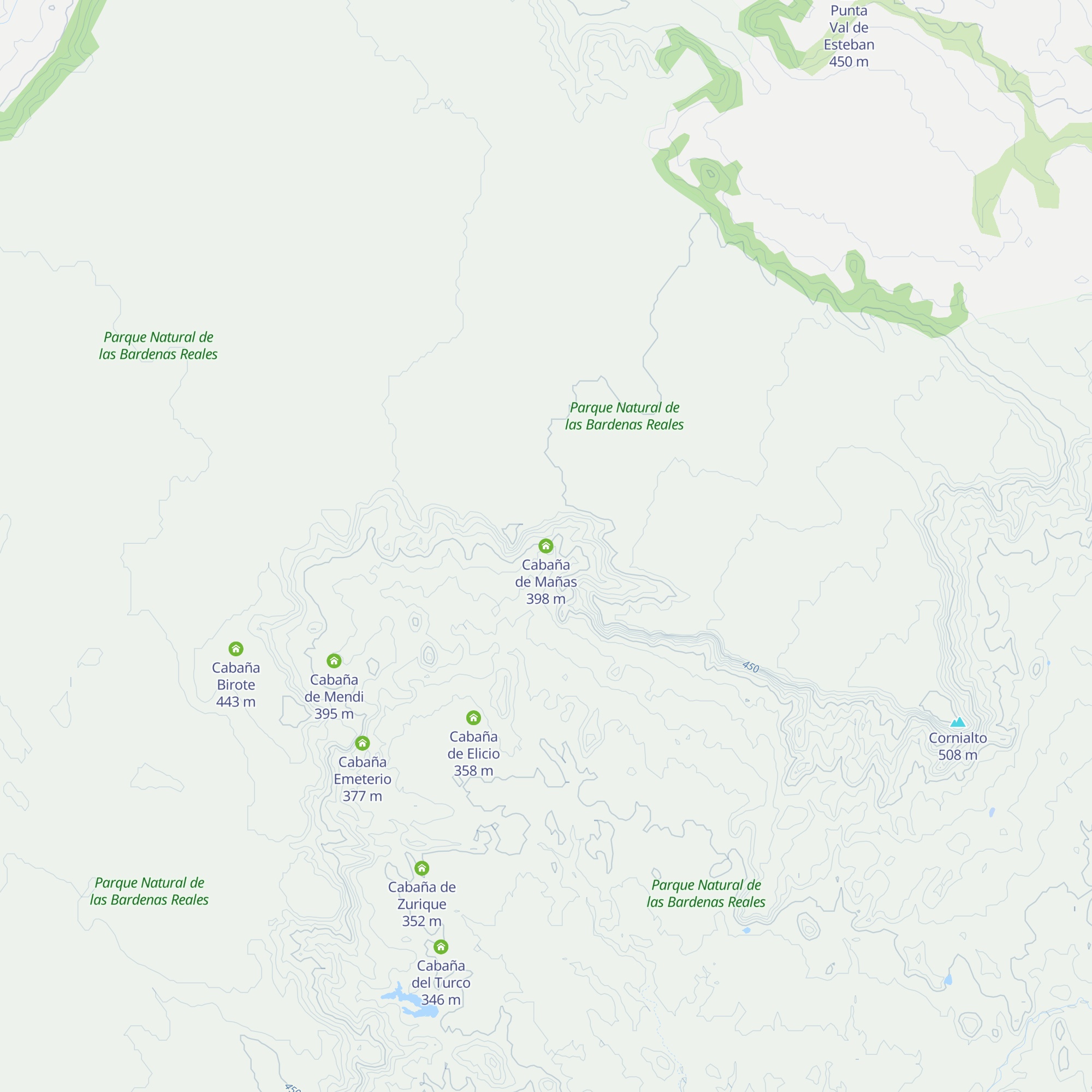 Cabaña de Mañas map