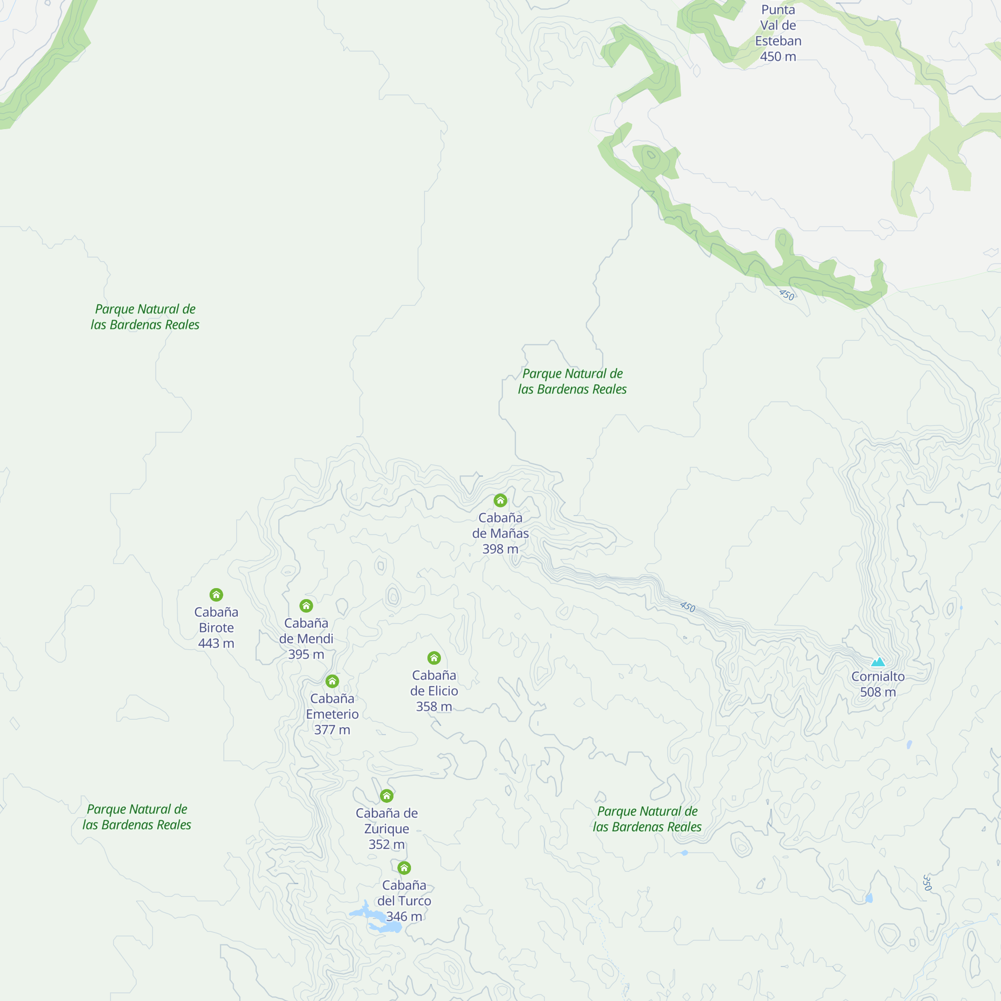 Cabaña de Mañas map