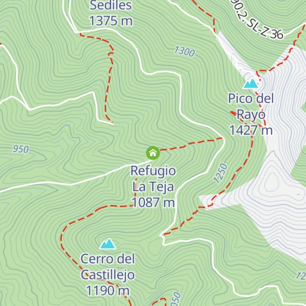 Map of Refugio La Teja