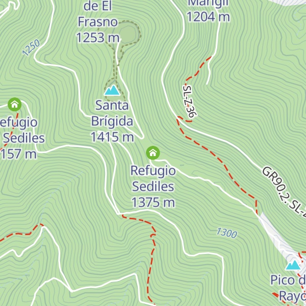 Map of Refugio Sediles