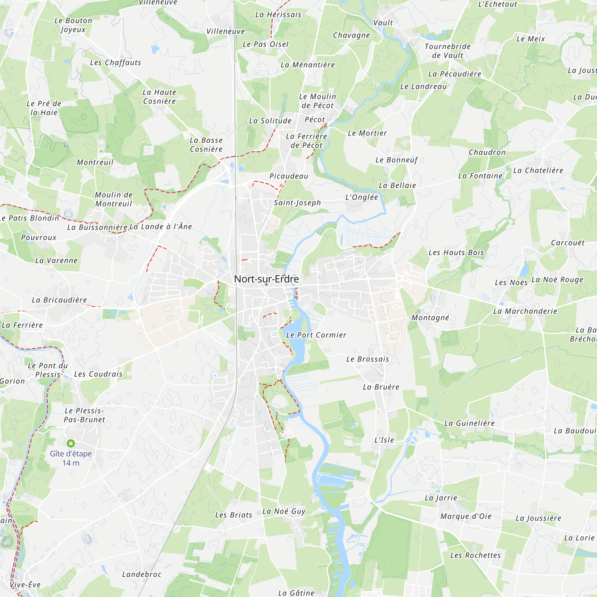 Office de tourisme Erdre Canal Forêt - Bureau de Nort sur Erdre map