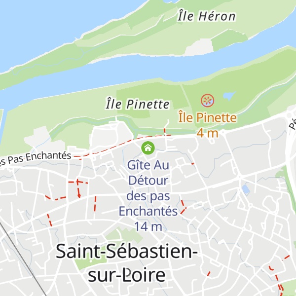 Map of Gîte Au Détour des pas Enchantés
