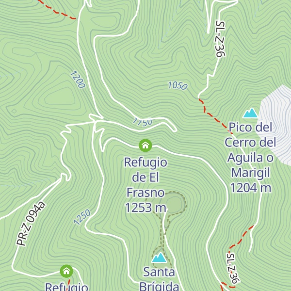 Map of Refugio de El Frasno