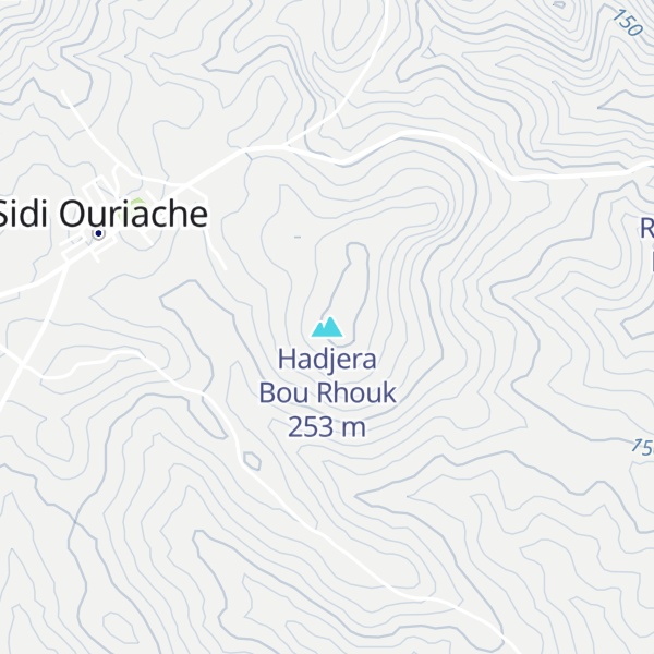 Map of Hadjera Bou Rhouk