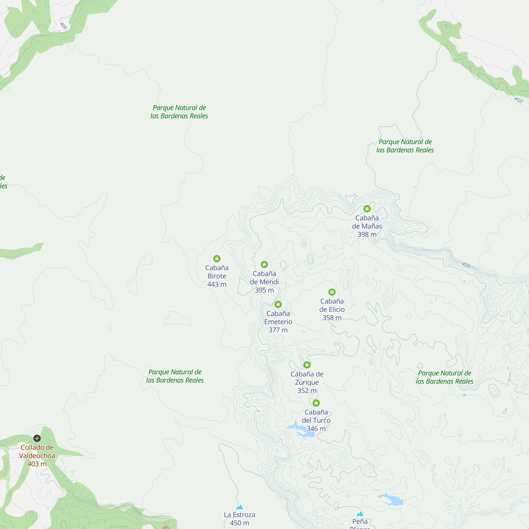 Cabaña de Mendi map