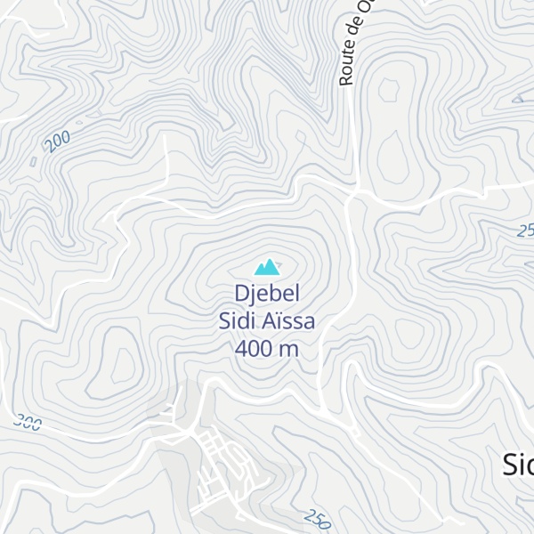 Map of Djebel Sidi Aïssa