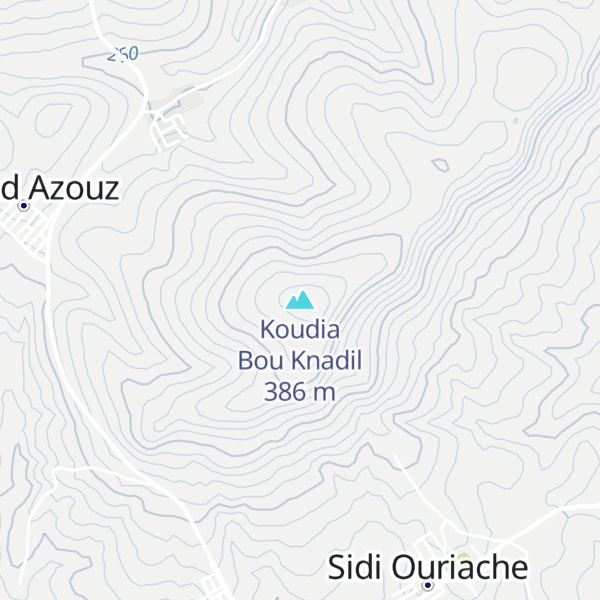 Map of Koudia Bou Knadil