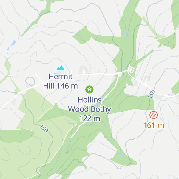 Map of Hollins Wood Bothy