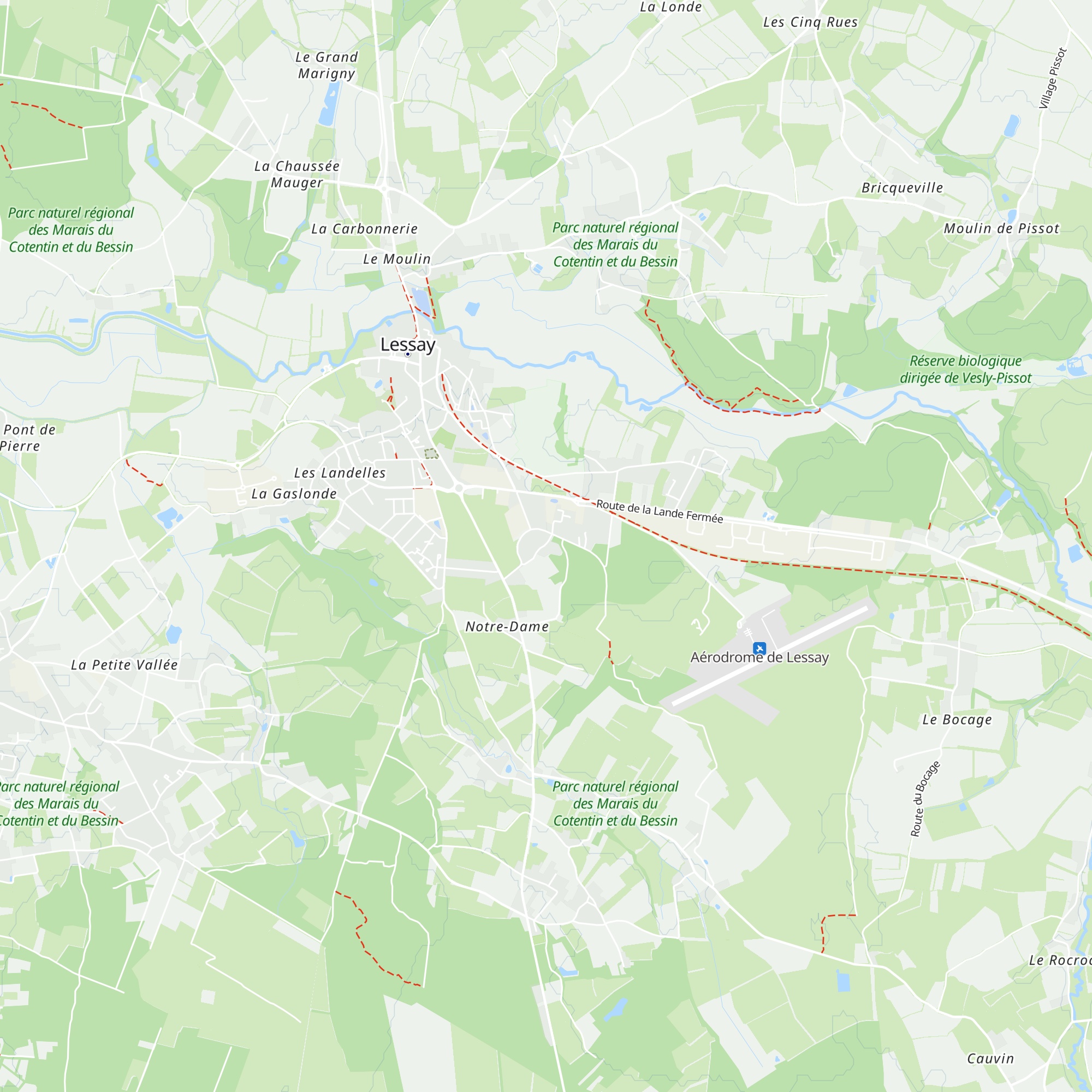 Gîte de la Pinède - Ville de Lessay map