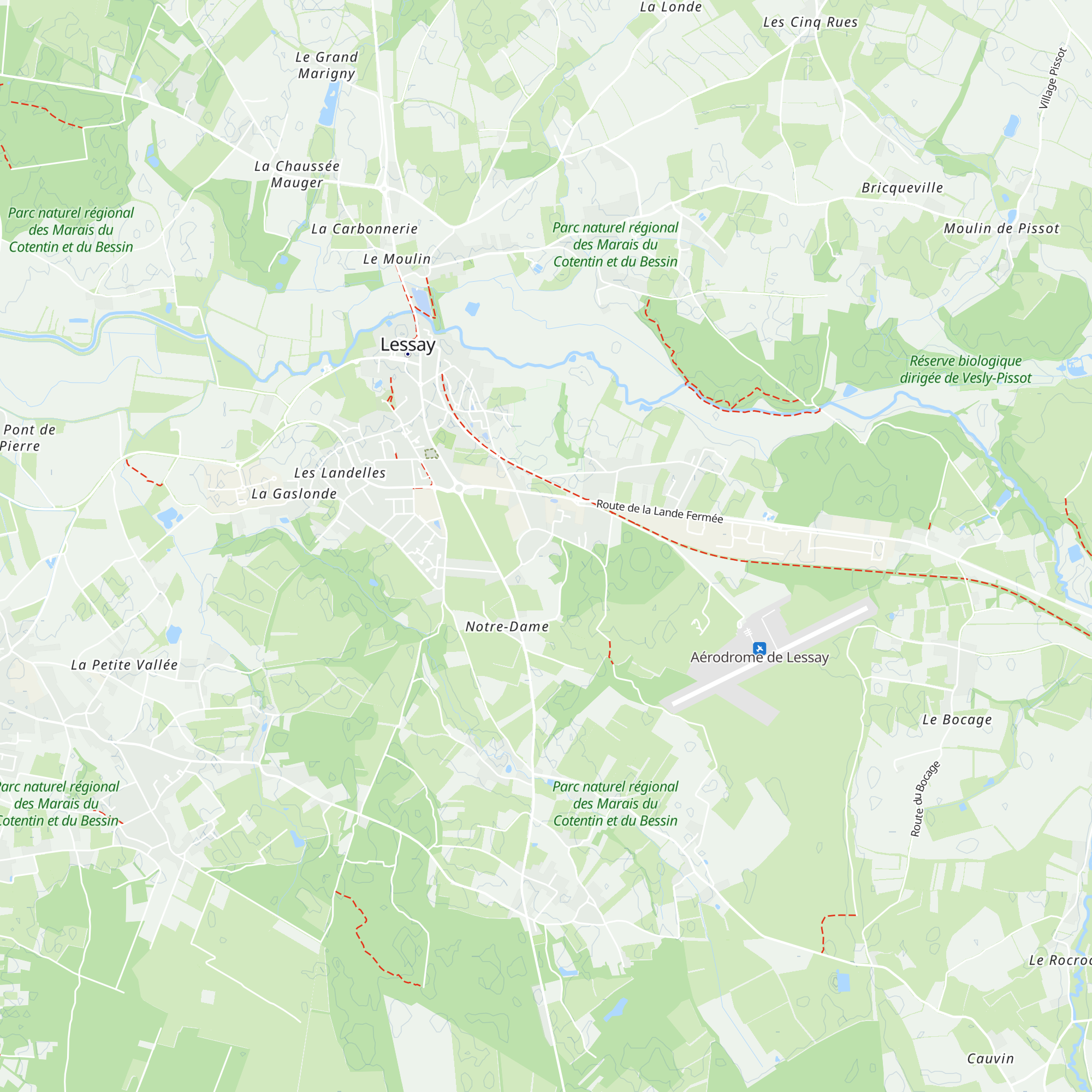 Gîte de la Pinède - Ville de Lessay map