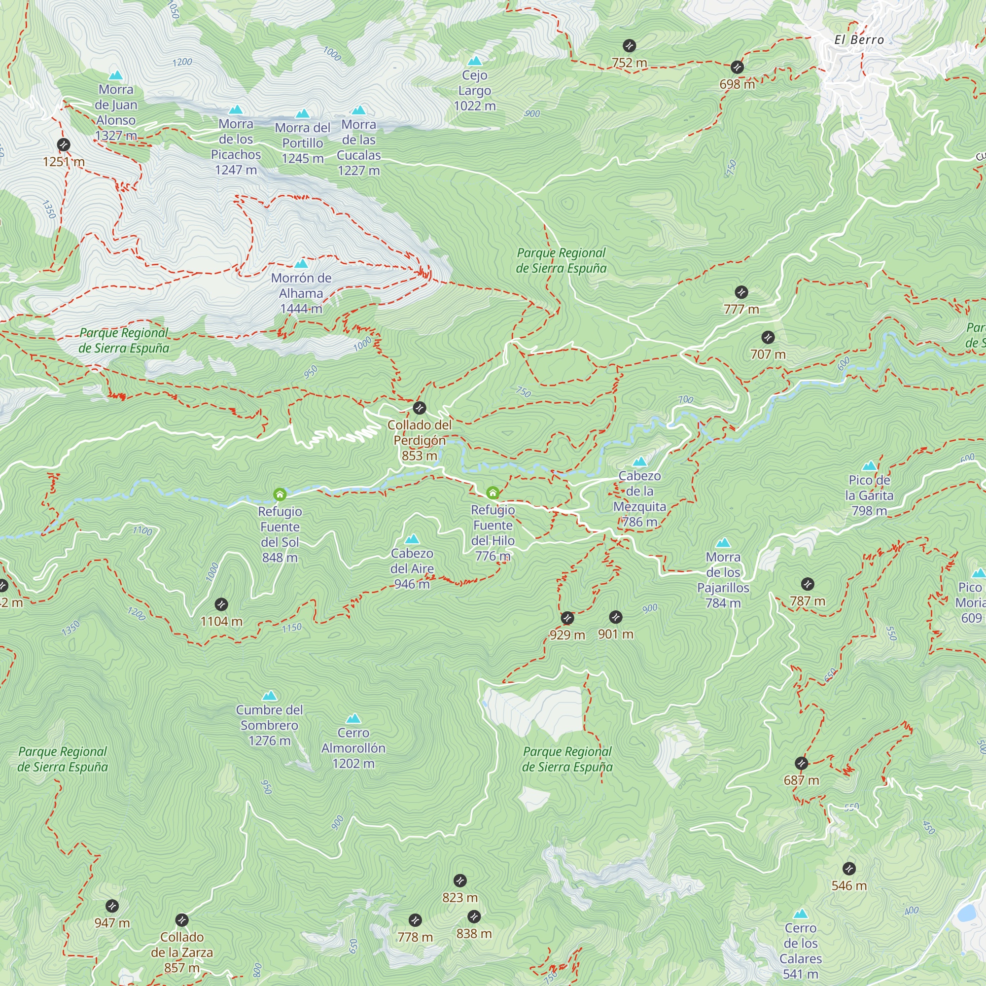 Refugio Fuente del Hilo map