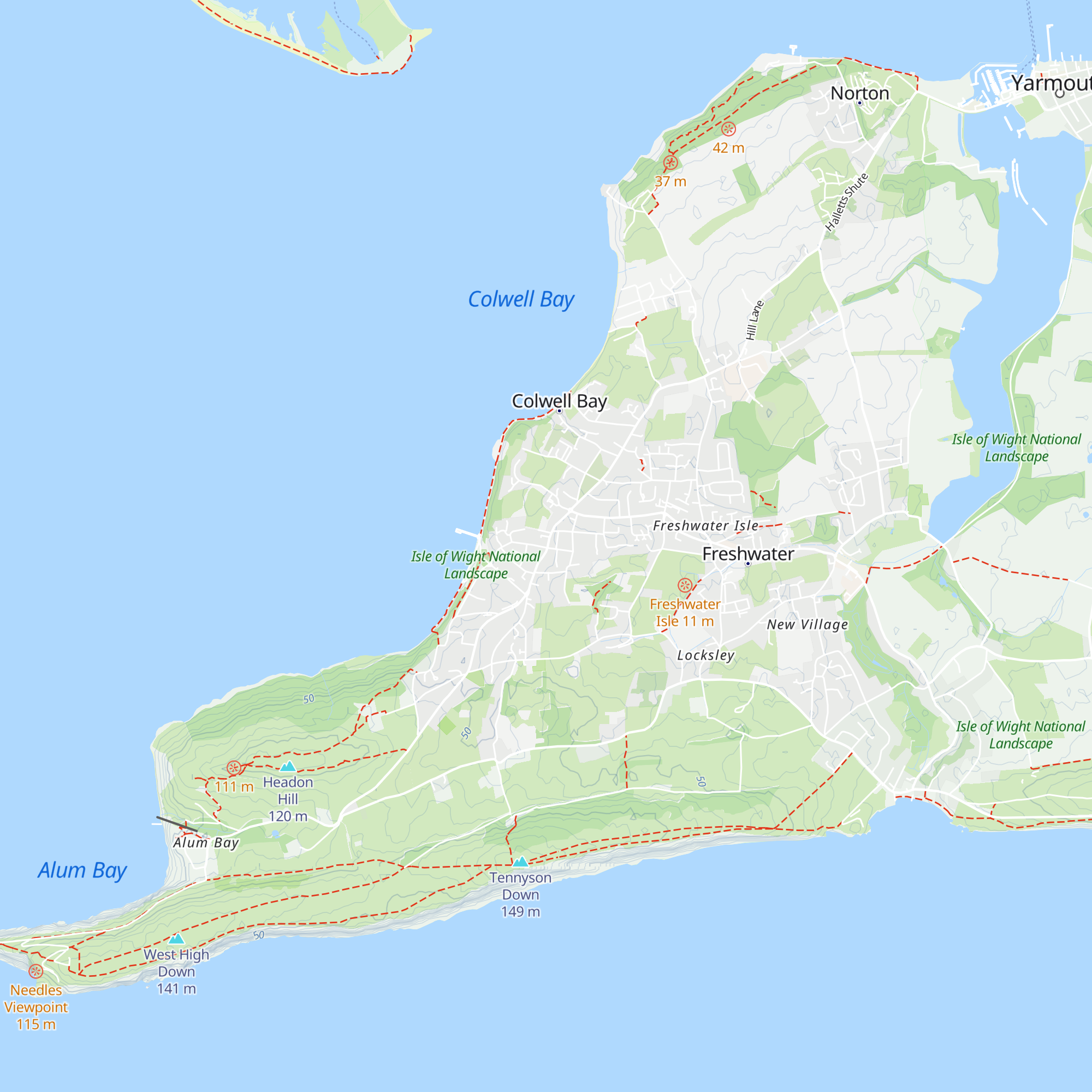 Totland Parish Council map