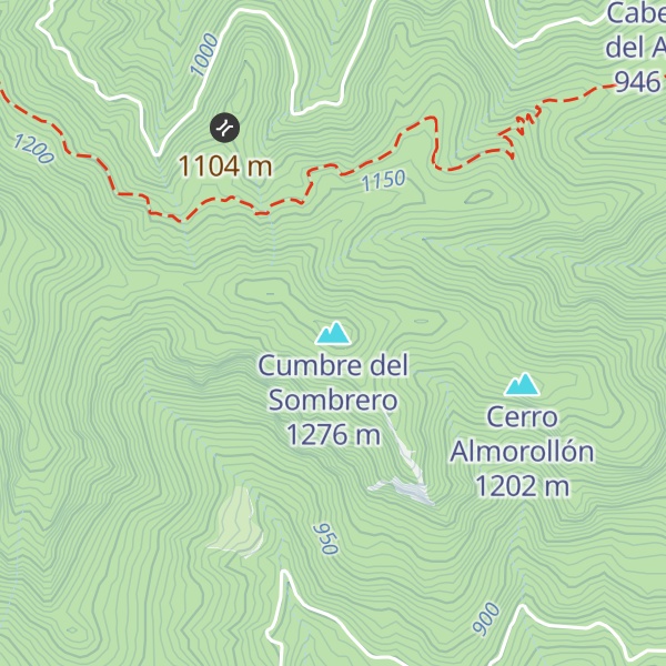 Map of Cumbre del Sombrero