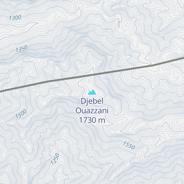 Map of Djebel Ouazzani