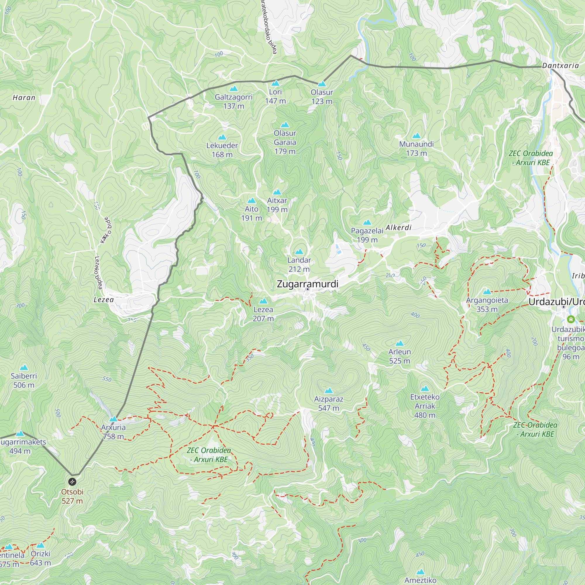 Zugarramurdiko turismo bulegoa map