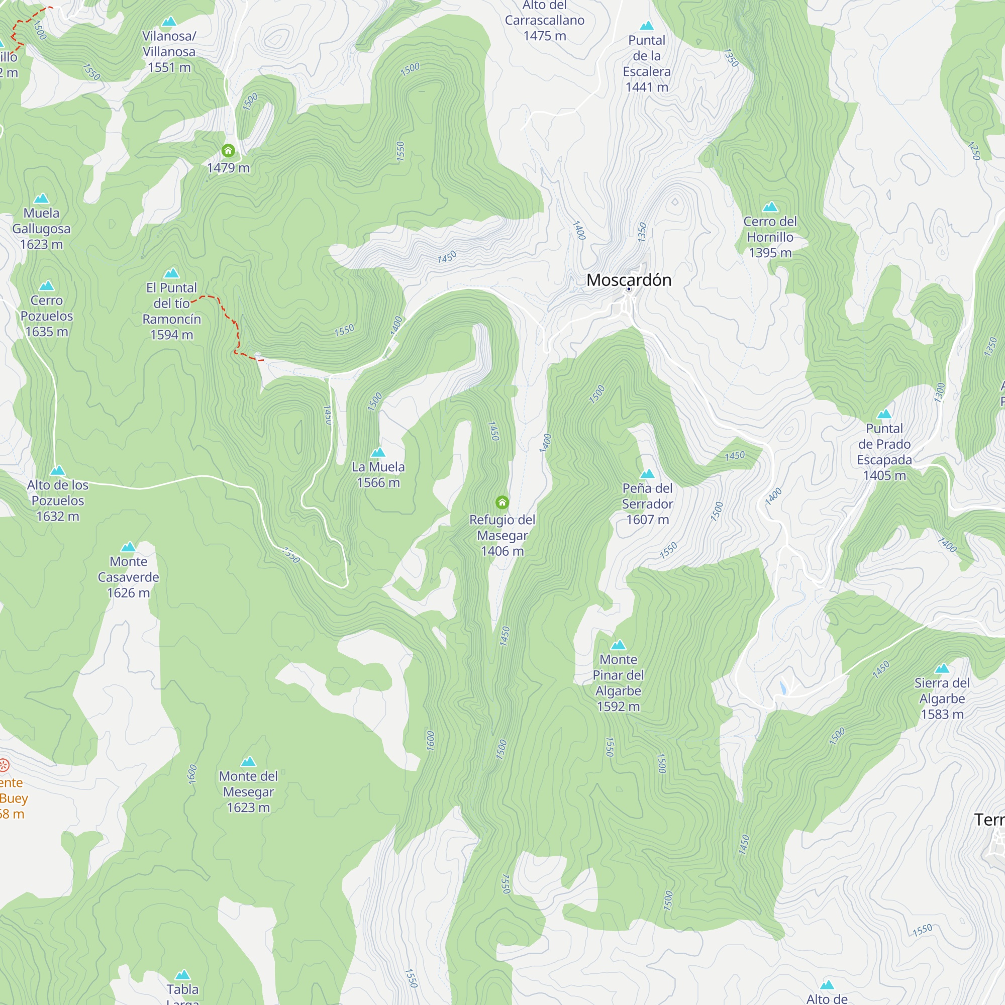 Refugio del Masegar map