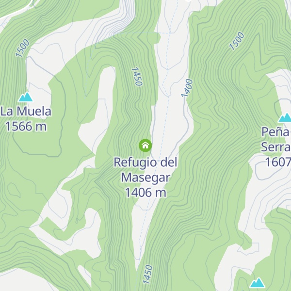 Map of Refugio del Masegar