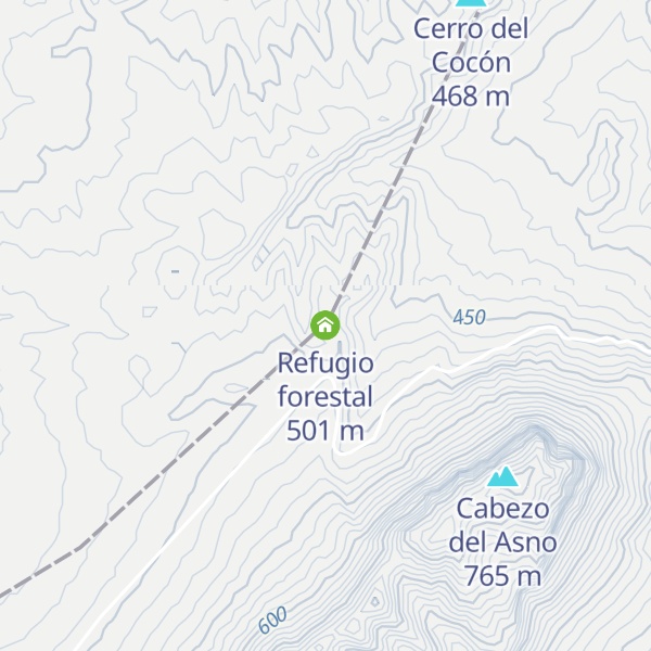 Map of Refugio forestal