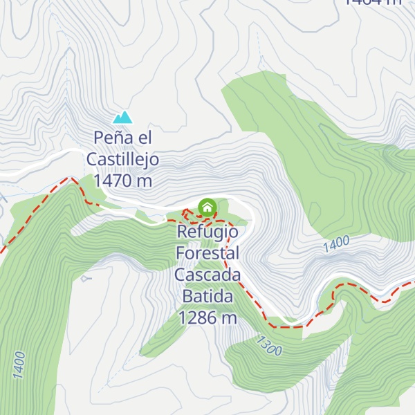 Map of Refugio Forestal Cascada Batida