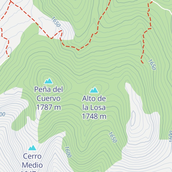 Map of Peña del Cuervo