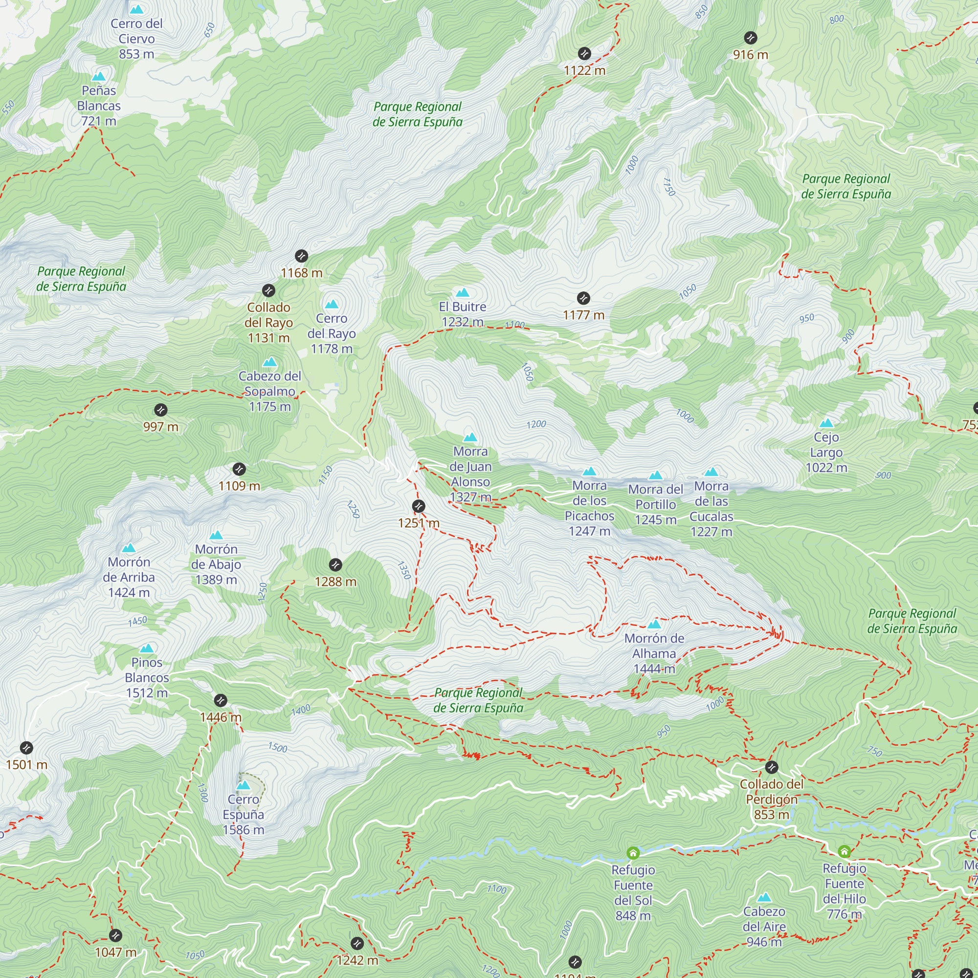 Refugio de Leiva map