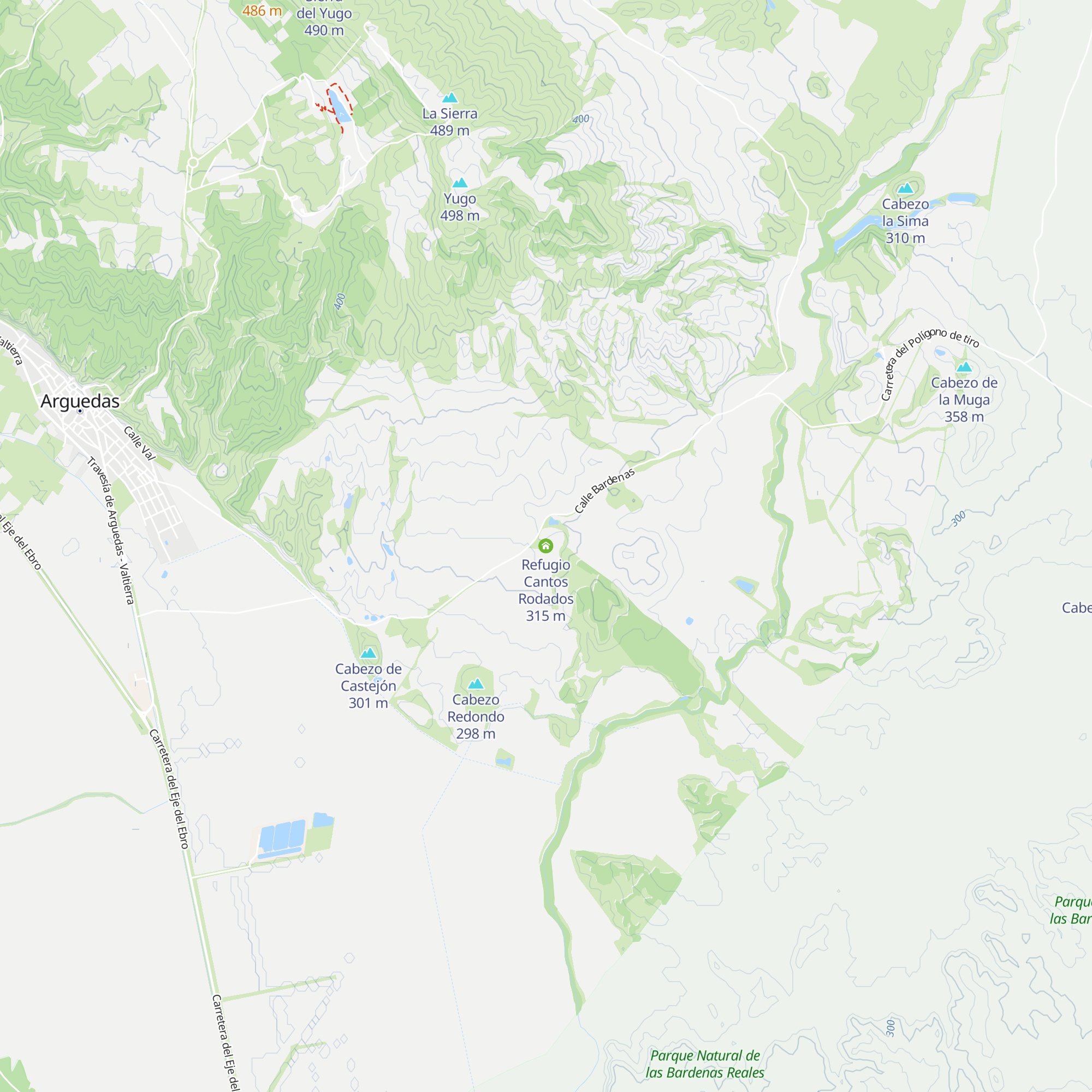 Refugio Cantos Rodados map