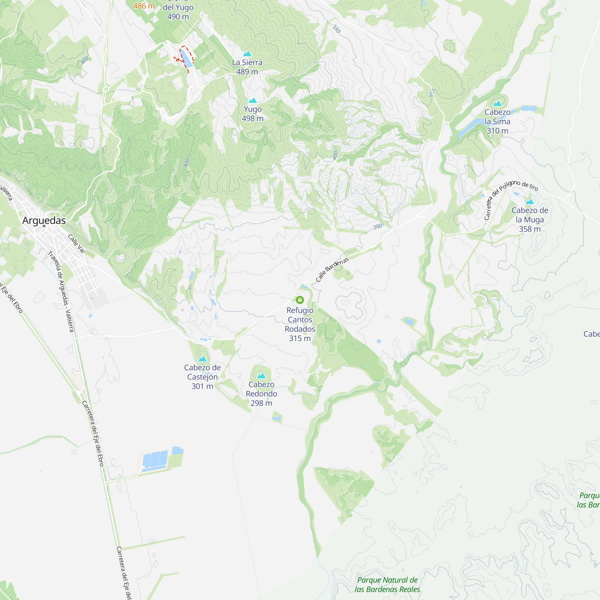 Refugio Cantos Rodados map